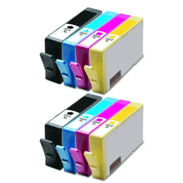 Professional High-Yield Ink 8-Pack | Complete CMYK + Black Set | INK-COMPLETE8-564XL